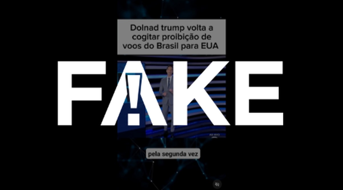 É #FAKE que Trump voltou a considerar proibição de voos do Brasil para os EUA; vídeo é de 2020